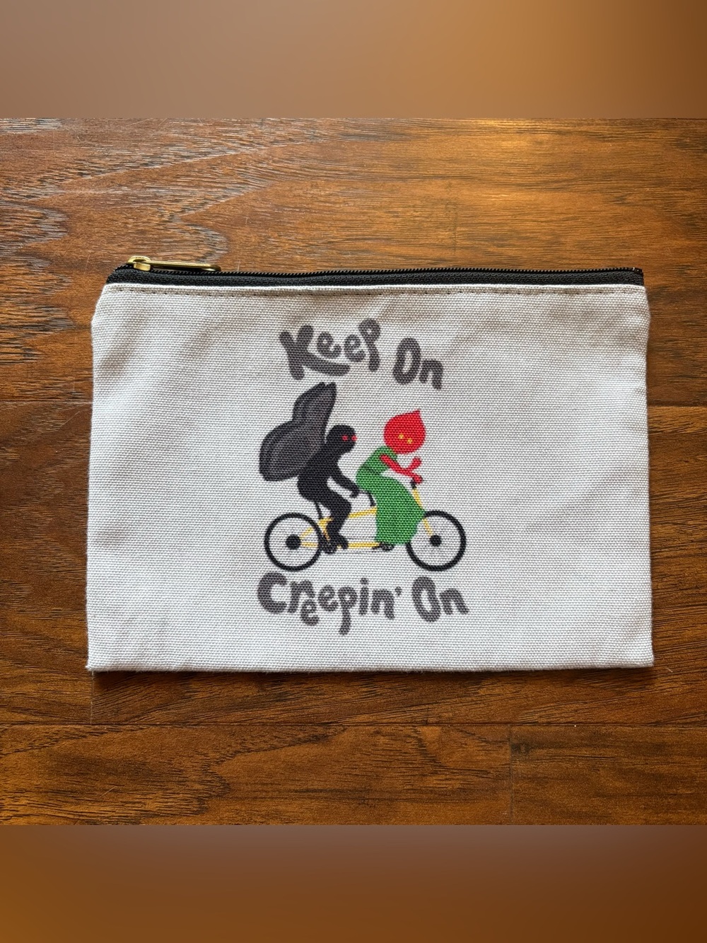 Keep On Creepin On Mothman and Braxxie Zipper Pouch
